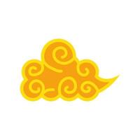 gold cloud chinese vector