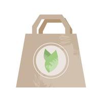 ecological shopping paper bag vector