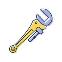 adjustable wrench tool vector