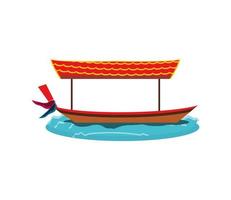 long tail boat vector