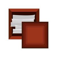 box with paperwork vector