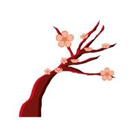 Arbol de flor de cereza vector