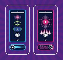 voice recognition mobile vector
