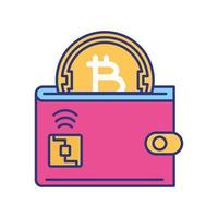 wallet payment bitcoin vector