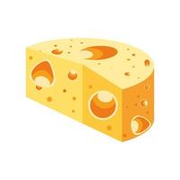 media pieza de queso vector