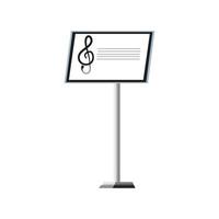 music sheet in stand vector