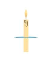 burning candle light vector