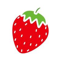 Strawberry glyph color icon vector