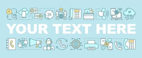 Call center word concepts banner vector