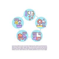 Contributions to political parties concept line icons with text vector