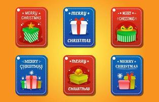 Christmas Gift Label Collection Concept vector