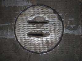 concrete drain manhole, grunge industrial background photo