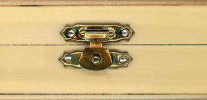 wooden coffer box with lock photo