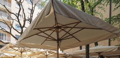 sun umbrella in alfresco bar photo