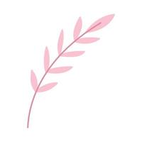 branch leaves foliage cartoon icon in isolated style
