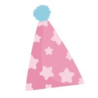 party hat with star celebration and decoration vector