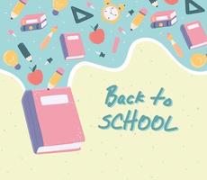 back to school book vector