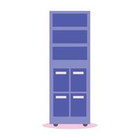 office cabinet furniture cartoon flat isolated style vector