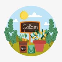 garden signpost food vector