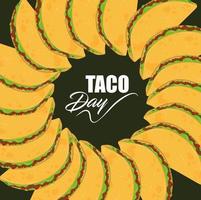 taco day flyer vector