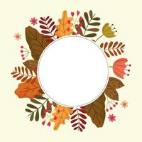 autumn season label vector