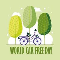 world car free day flyer vector