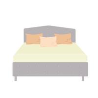 bed with pillows vector