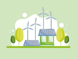 green energy in home vector