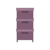 office cabinet drawer archive cartoon flat isolated style vector