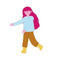 girl with red hair vector