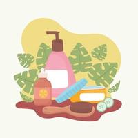 organic cosmetic products vector