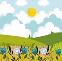 spring season landscape vector