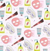 self care and skincare pattern vector