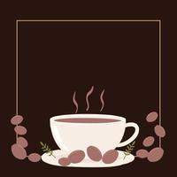 coffee cup and beans vector