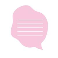 speech bubble, message text communication cartoon vector