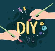 hand DIY lettering vector