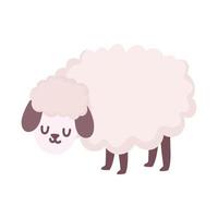 sheep farm animal cartoon icon isolated design vector