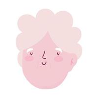 cute face granny vector