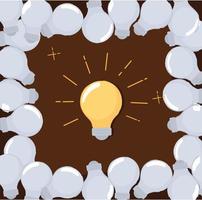 bright idea, light bulbs vector