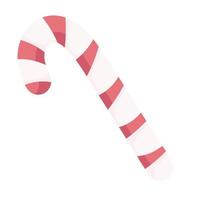 merry christmas, striped candy cane snack detailed vector