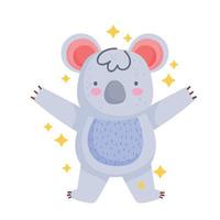 diseño de vector aislado de dibujos animados de oso koala