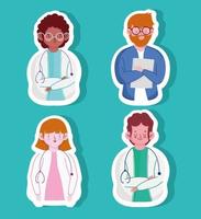 set of doctors vector