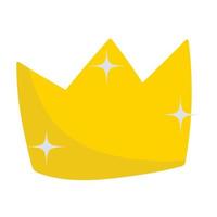 golden crown monarchy royalty icon isolated image vector