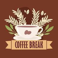 coffee break poster vector