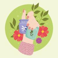 hand skincare sachets vector