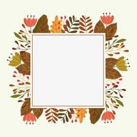autumn seasonal frame vector