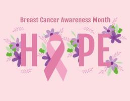 mes de la conciencia del cáncer de mama vector