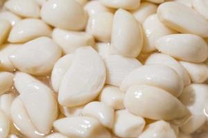close up garlic cloves