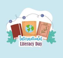 international literacy day poster vector