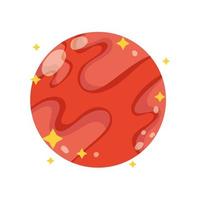 space planet mars astronomy adventure explore cartoon flat style vector